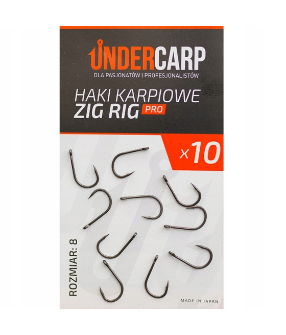 Haczyki Karpiowe Haki UNDERCARP ZIG RIG PRO 8 10x