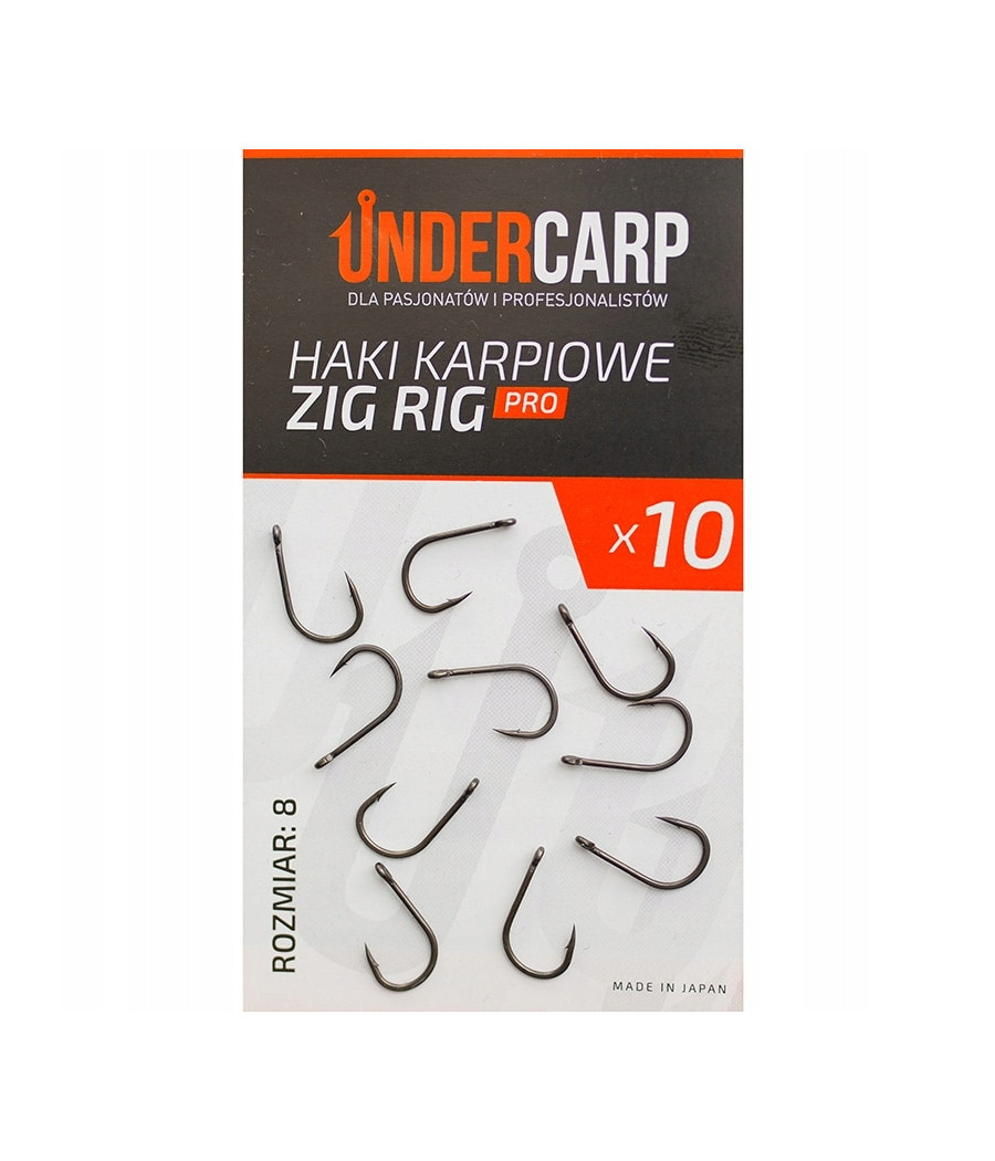 Haczyki Karpiowe Haki UNDERCARP ZIG RIG PRO 8 10x
