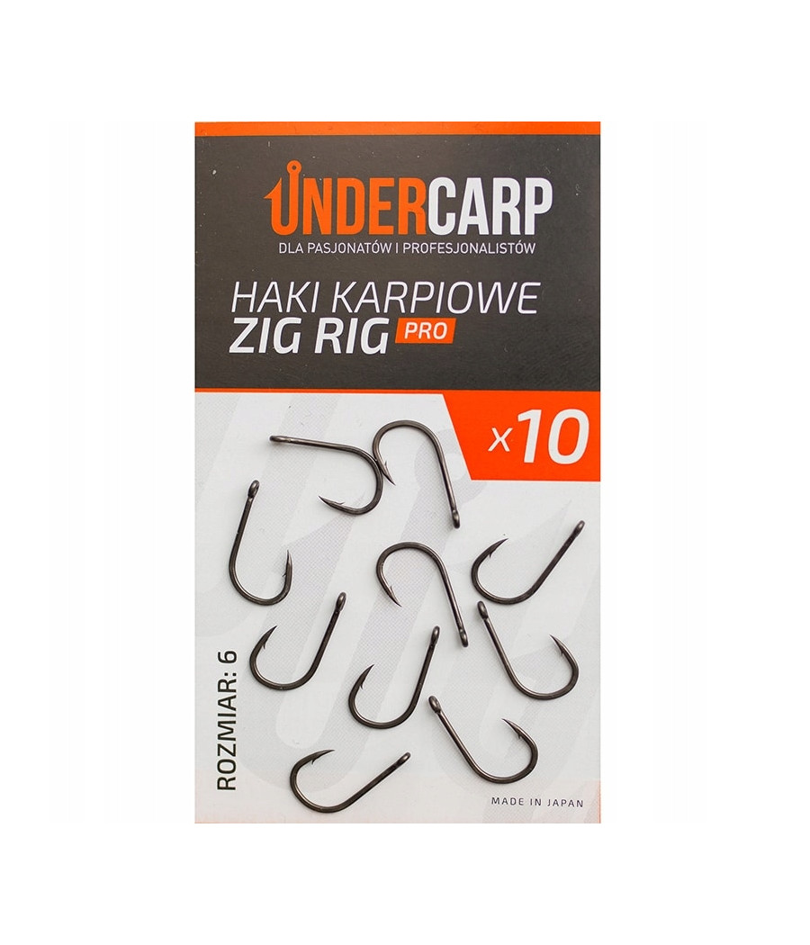 Haczyki Karpiowe Haki UNDERCARP ZIG RIG PRO 6 10x