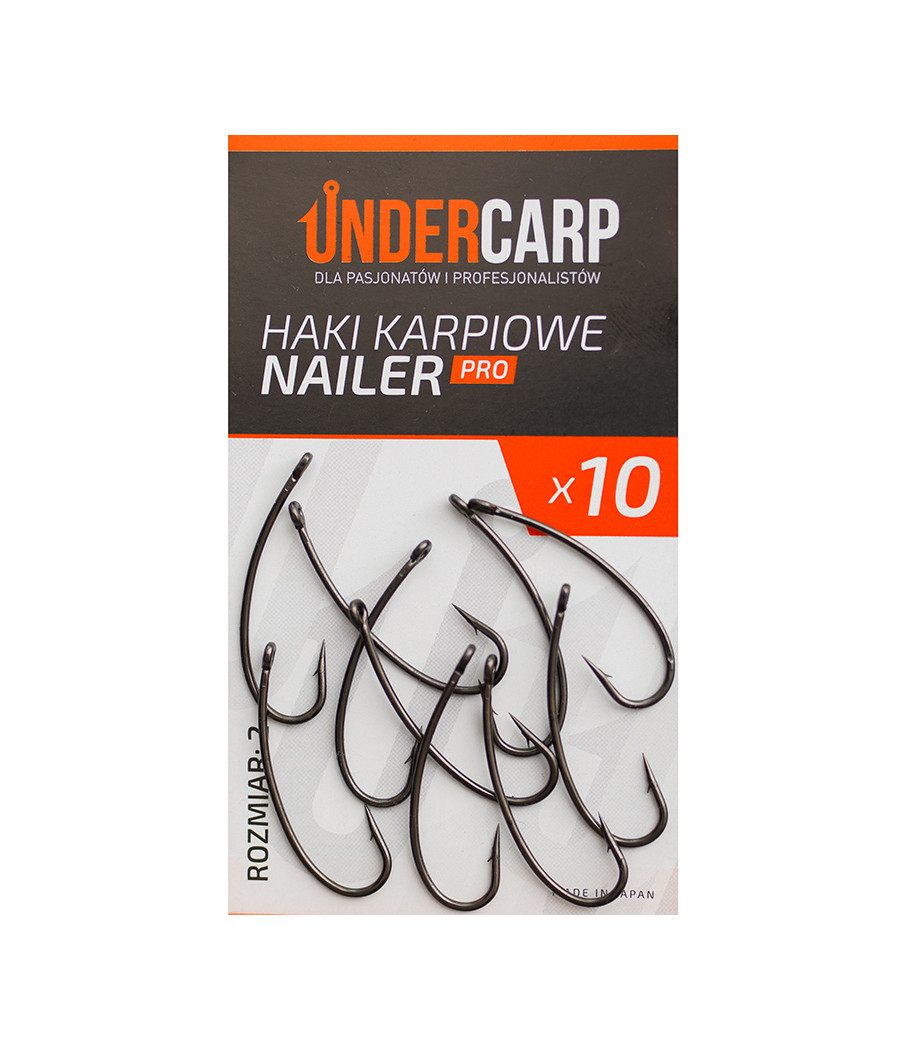 Haki Karpiowe - NAILER - PRO - UNDERCARP rozm.2 Haki Karpiowe - NAILER - PRO - UNDERCARP rozm.2