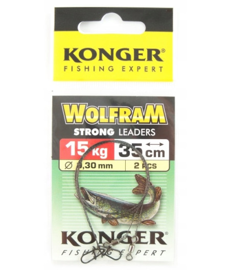 Przypony Konger Przypon Wolfram Strong 15 kg 35 cm 2 szt.