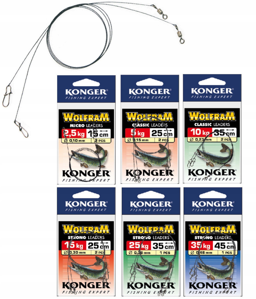 Przypon Konger wolfram 15 kg 25 cm