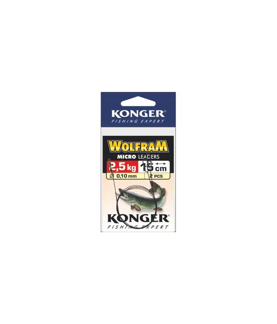 Konger przypon wolfram zielony 35 cm 10 kg 2szt.