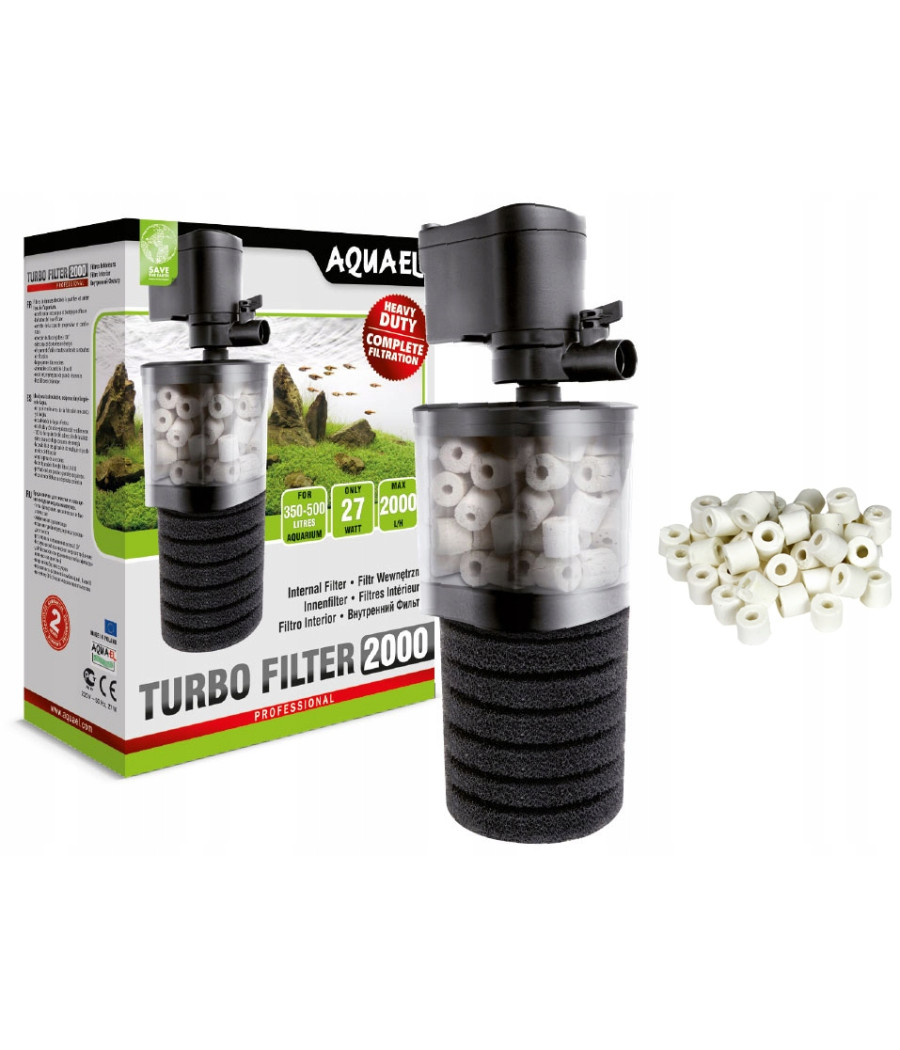 Filtr wewnętrzny gąbkowy Aquael Turbo 2000 biologiczny, mechaniczny