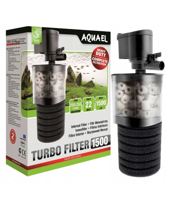 Filtr wewnętrzny gąbkowy Aquael Turbo 1500 biologiczny, mechaniczny
