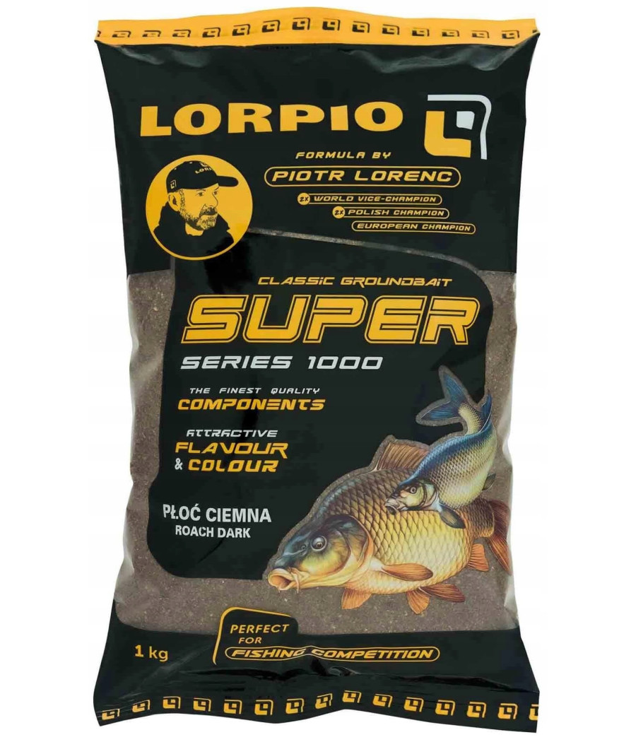 Zanęta Lorpio Super Płoć Black 1kg Zanęta Lorpio Super Płoć Black 1kg