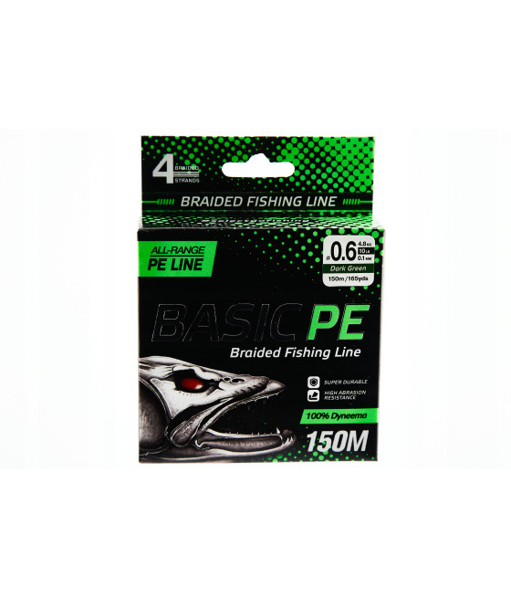 Select Basic Pe X4 150m (Ciemnozielony) 0.10mm 10lb/4.8kg Plec Spinningowa