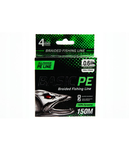 Select Basic Pe X4 150m (Ciemnozielony) 0.10mm 10lb/4.8kg Plec Spinningowa