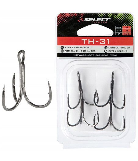 Select Kotwice Treble Hook TH-31 nr.10 szt.6 stal wysokowęglowa