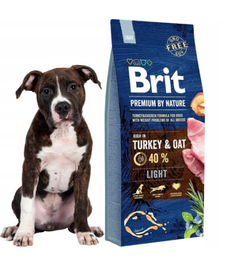 Brit Premium By Nature Light Turkey&Oat Sucha Karma dla Psa 3kg