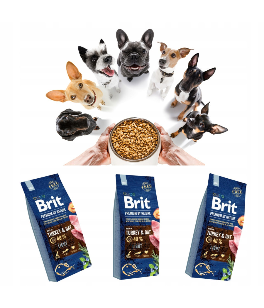 Brit Premium By Nature Light Turkey&Oat Sucha Karma dla Psa 3kg