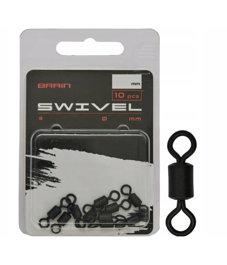 Krętlik karpiowy Brain Swivel nr 7 - 12mm 2.5mm