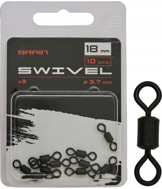 Krętlik rolkowy Brain Swivel roz. 3 18mm 10szt