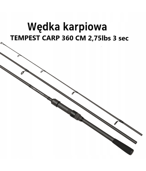 Karpiowa wędka 360cm 2.75lbs TEMPEST - mocna, składana, method feeder, EVA