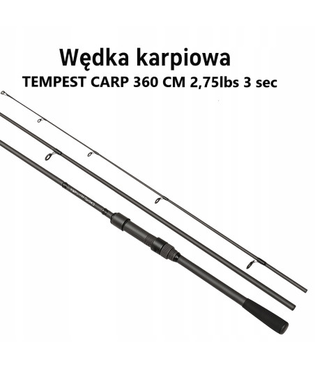 Karpiowa wędka 360cm 2.75lbs TEMPEST - mocna, składana, method feeder, EVA