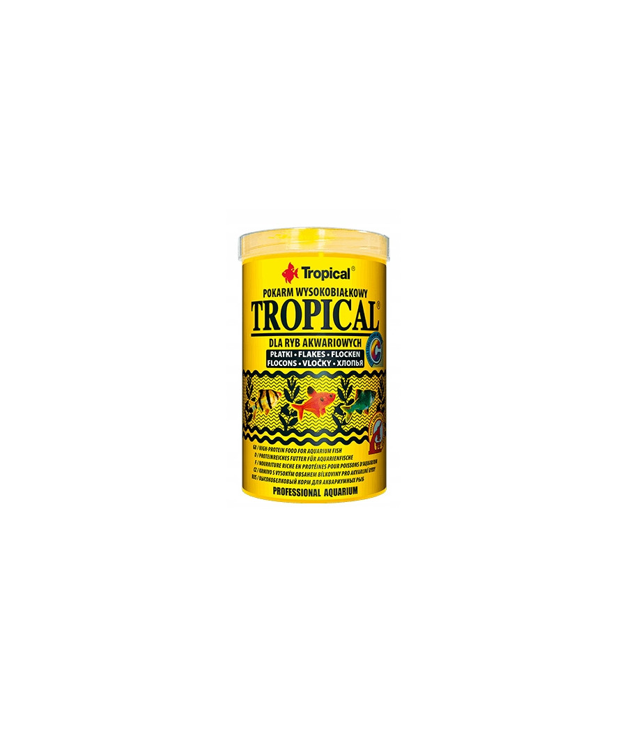 Pokarm wysokobiałkowy dla ryb Tropical płatki 50 g / 250ml