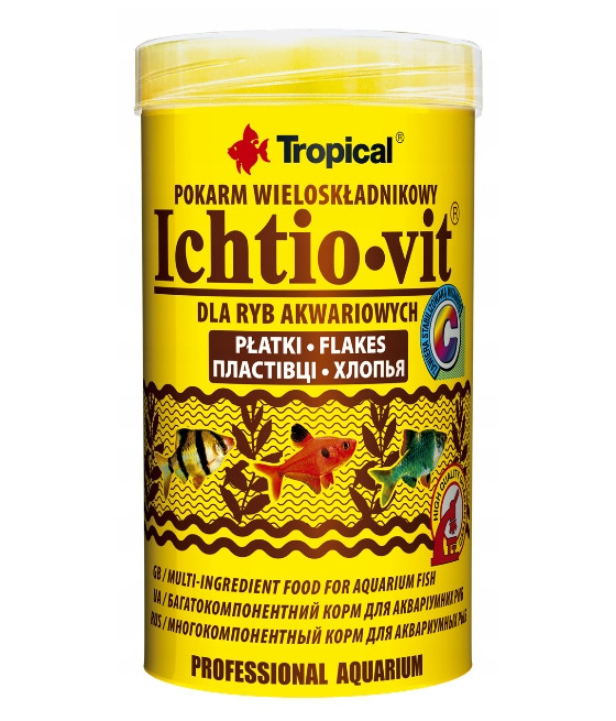 TROPICAL Pokarm dla ryb akwariowych wielosk. 50g Ichtio-Vit