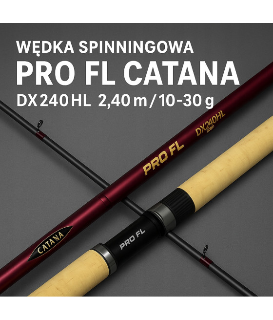 Wędka spinningowa 2.40 m 10-30 g PRO FL Catana DX - celna i czuła