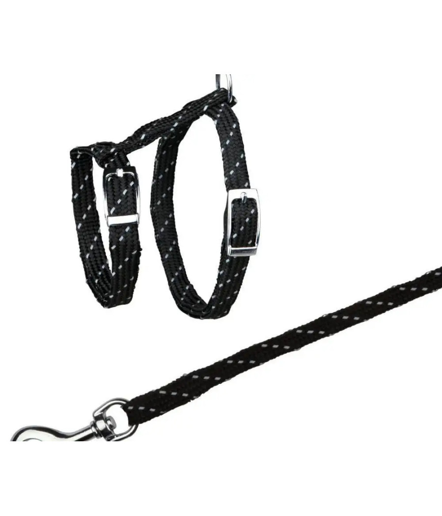Szelki + smycz materiał dla kota Trixie r. 130 cm 18 cm
