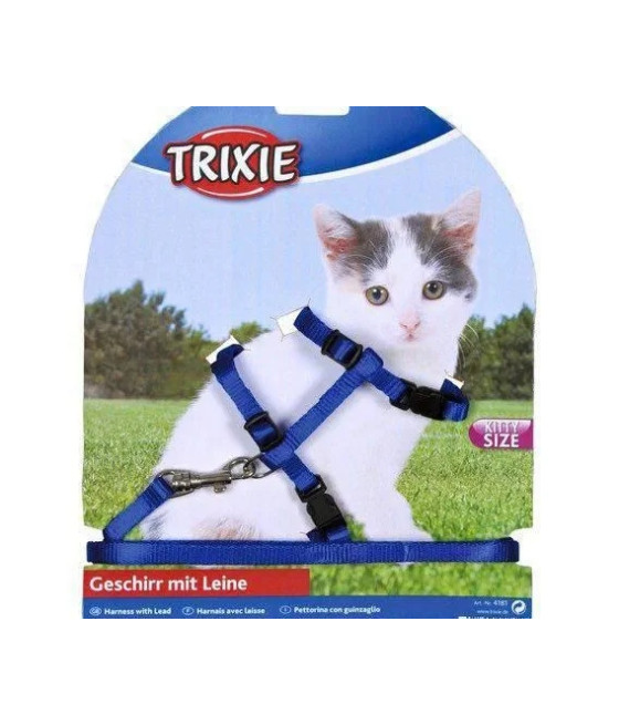 Szelki + smycz materiał dla kota Trixie r. 120 cm 31 cm