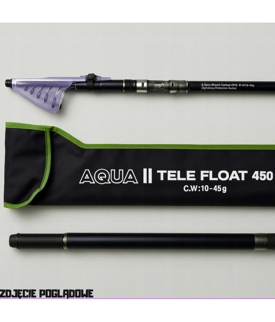 Wędka spławikowa 4.5m AQUA II teleskopowa 10-45g carbon lekka