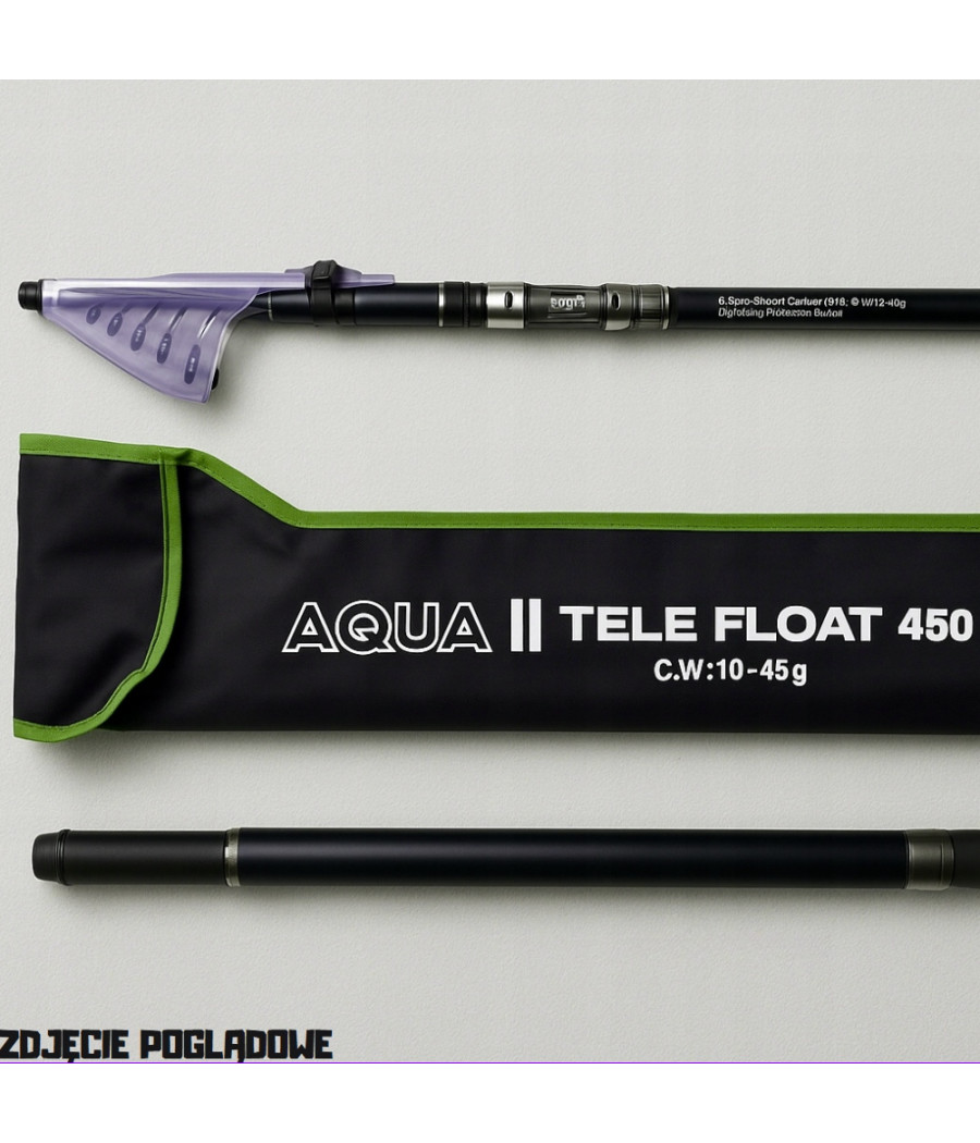 Wędka spławikowa 4.5m AQUA II teleskopowa 10-45g carbon lekka Wędka spławikowa 4.5m AQUA II teleskopowa 10-45g carbon lekka