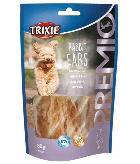 Uszy królicze Trixie Premio z mięsem kurczaka 80g