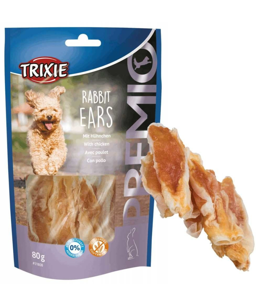 Uszy królicze Trixie Premio z mięsem kurczaka 80g