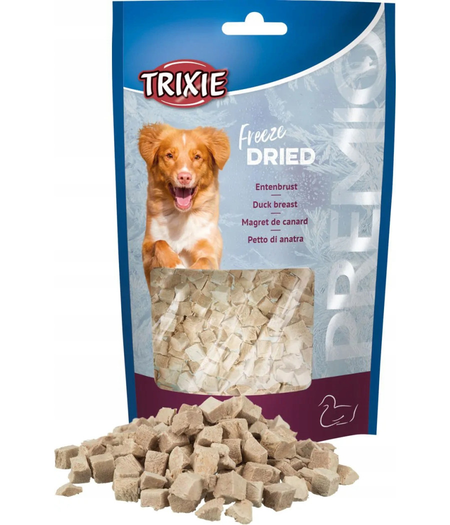 Trixie z linii PREMIO Freeze Dried liofilizowana pierś z kaczki 99 % mięsa Trixie z linii PREMIO Freeze Dried liofilizowana pierś z kaczki 99 % mięsa