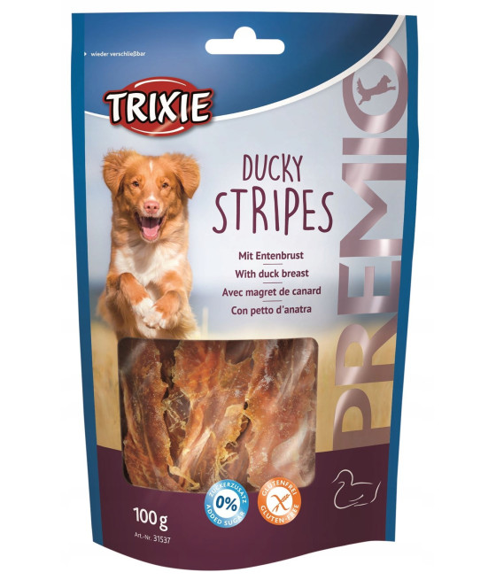 Trixie Paski Premio Light Kaczka 100g - 90% mięsa