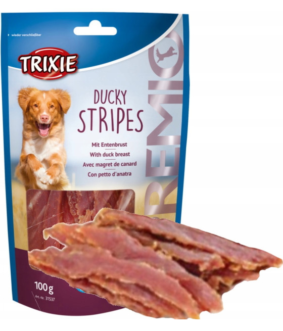 Trixie Paski Premio Light Kaczka 100g - 90% mięsa
