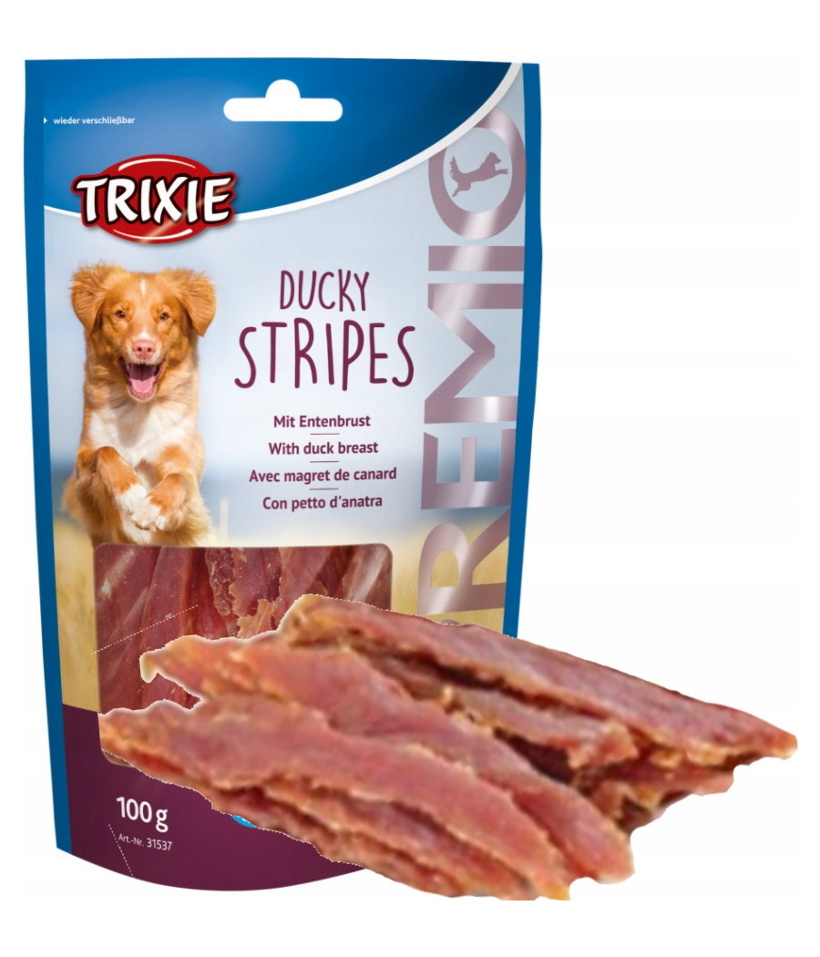 Trixie Paski Premio Light Kaczka 100g - 90% mięsa