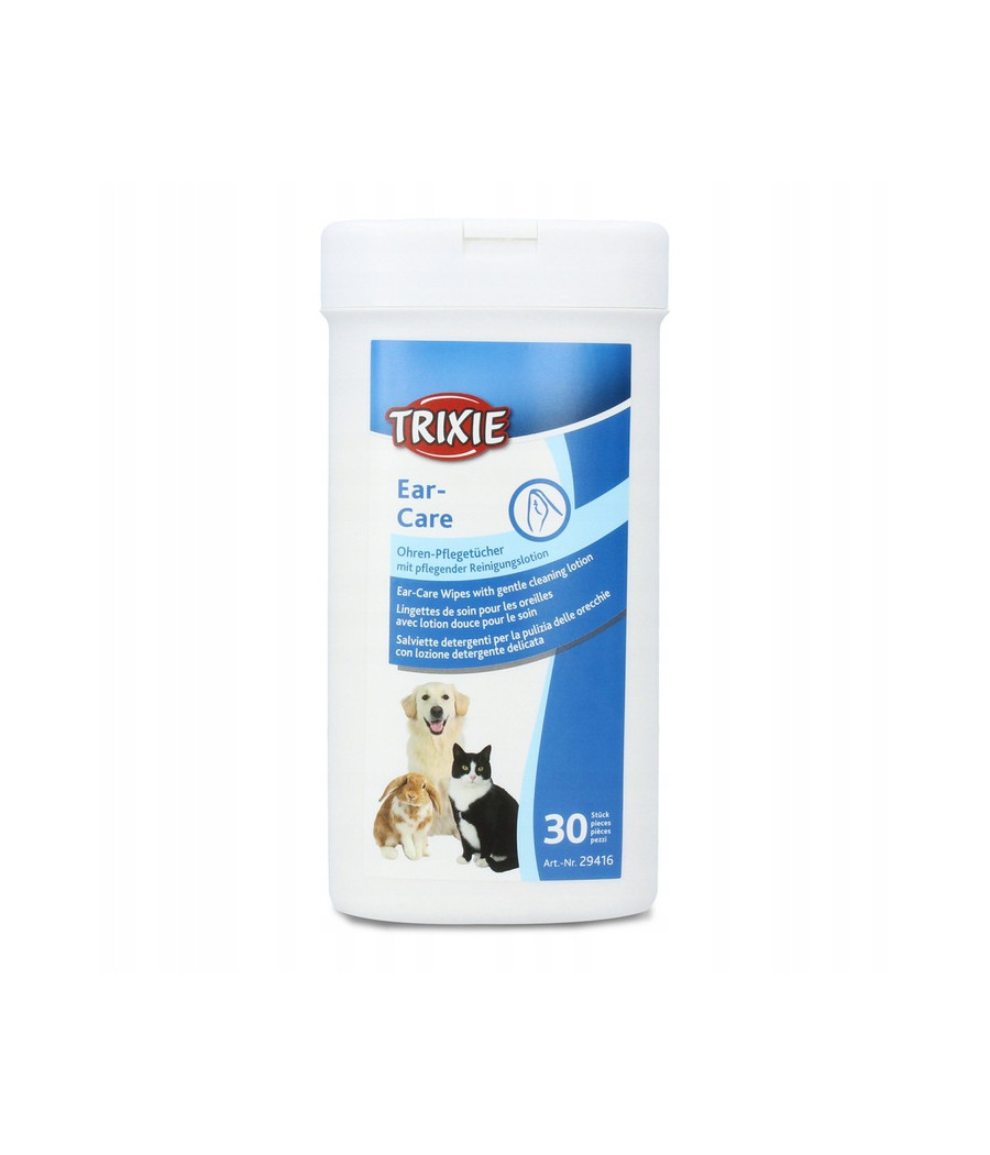TRIXIE Ear-Care 30 szt. Chusteczki nawilżane do uszu dla psa i kota