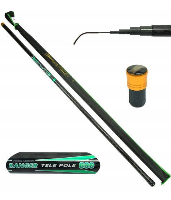 Ultralekki WĘGLOWY BAT FL PRO RANGER wędka 6m 600 10-30g waga 320g