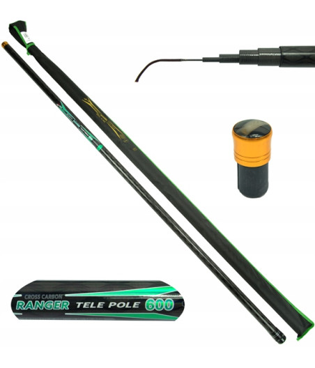 Ultralekki WĘGLOWY BAT FL PRO RANGER wędka 6m 600 10-30g waga 320g