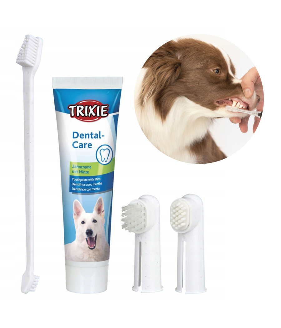 Pasta do zębów i szczoteczki Trixie 4 szt.