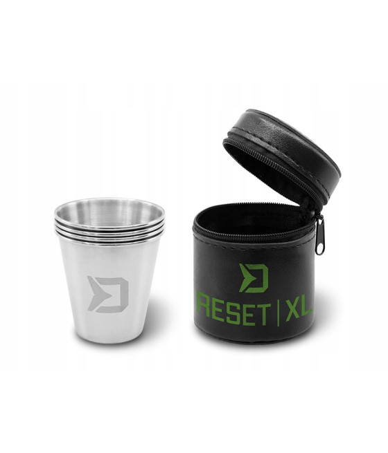Zestaw kieliszków ze stali nierdzewnej Delphin RESET XL 4v1