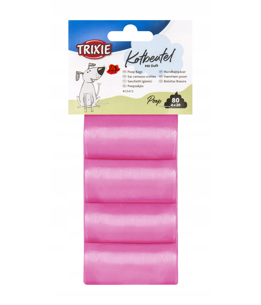 TRIXIE Woreczki na odchody o zapachu róży 4x20szt
