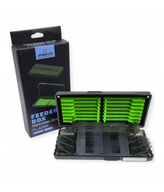 Pudełko PRO FL Feeder Box FL-A250F | Przypony + Akcesoria | Organizer 2w1