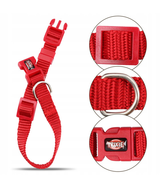 Obroża nylonowa 15 - 25 cm / 10 mm czerwona Trixie
