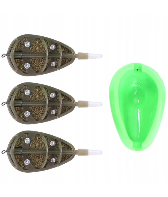 Zestaw koszyków FL Method Feeder 3+1 | 30g 40g 50g + foremka zanętowa