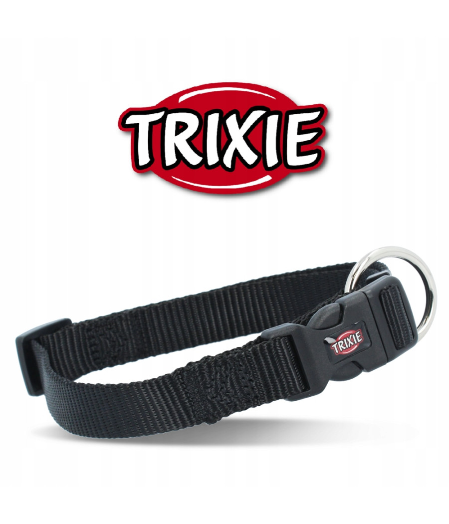 Trixie r. M/L Obroża nylonowa 35 - 55 cm / 20 mm czarna