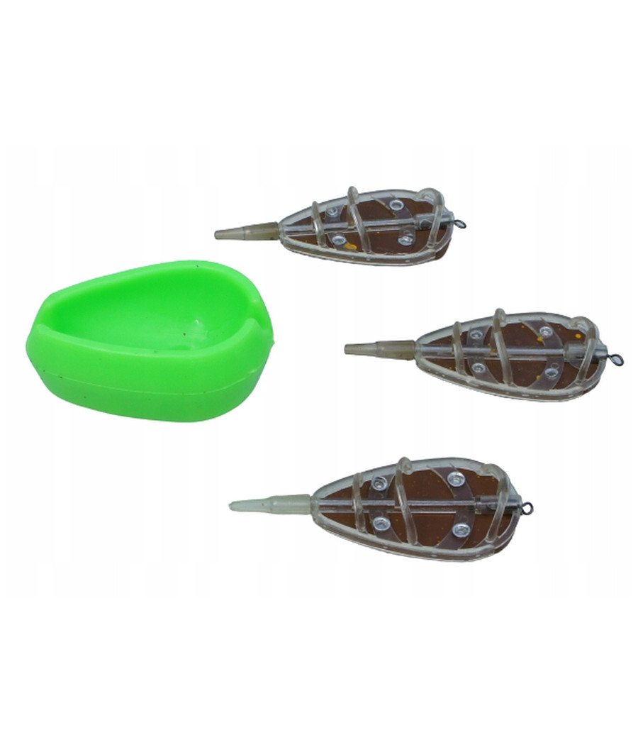 Zestaw koszyków FL Method Feeder 3+1 | 30g 40g 50g + foremka zanętowa