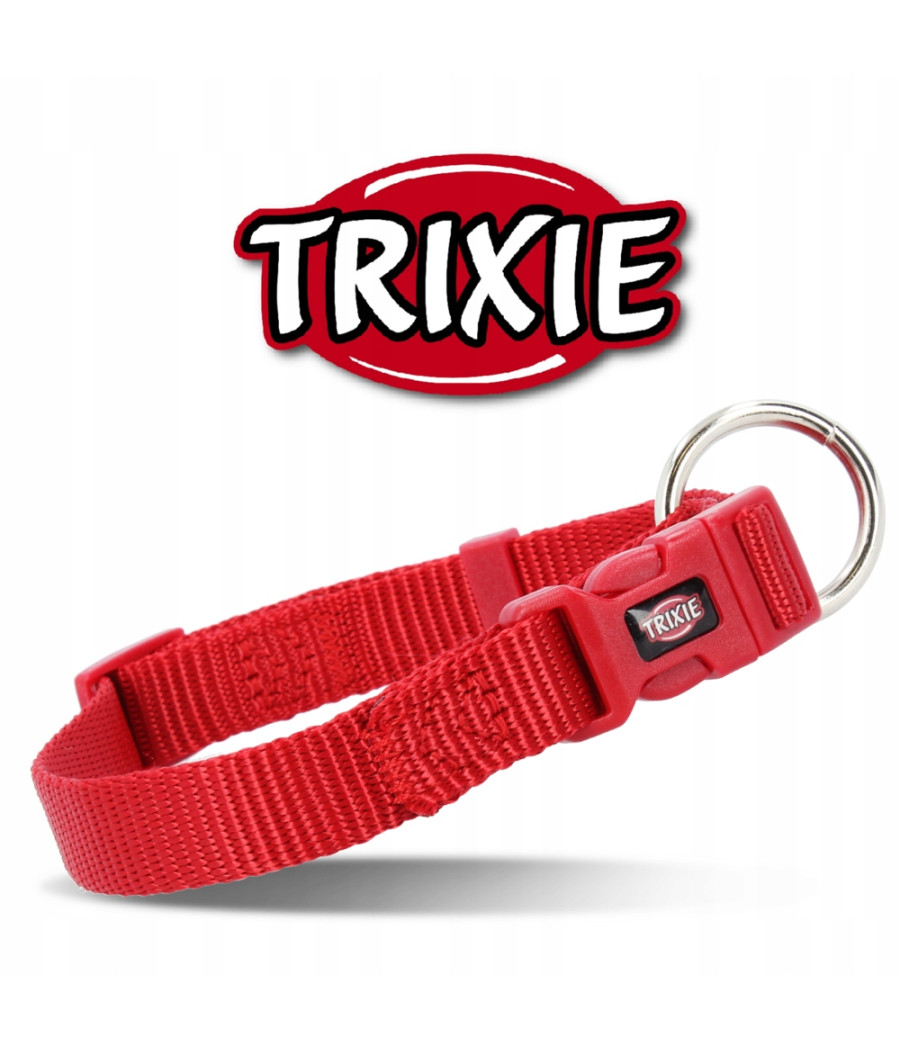 Trixie r. S/M Obroża nylonowa 30 - 45 cm / 15 mm czerwona