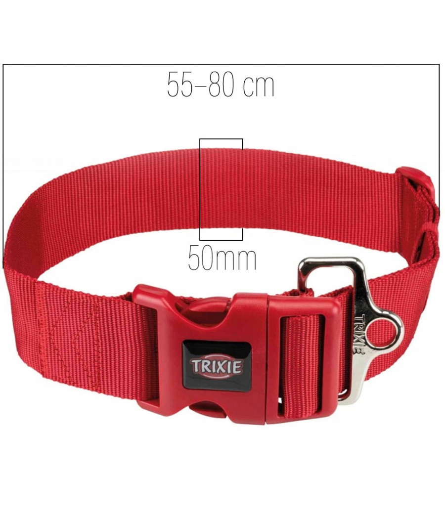 Obroża dla psa 55-80 cm/50 mm XXL CZERWONA TRIXIE
