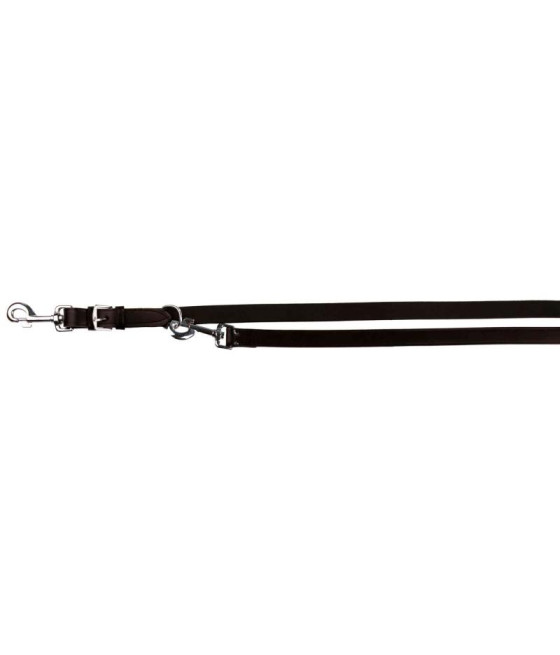 Smycz przepinana Trixie skóra 2.00m/18mm CZARNA M-L