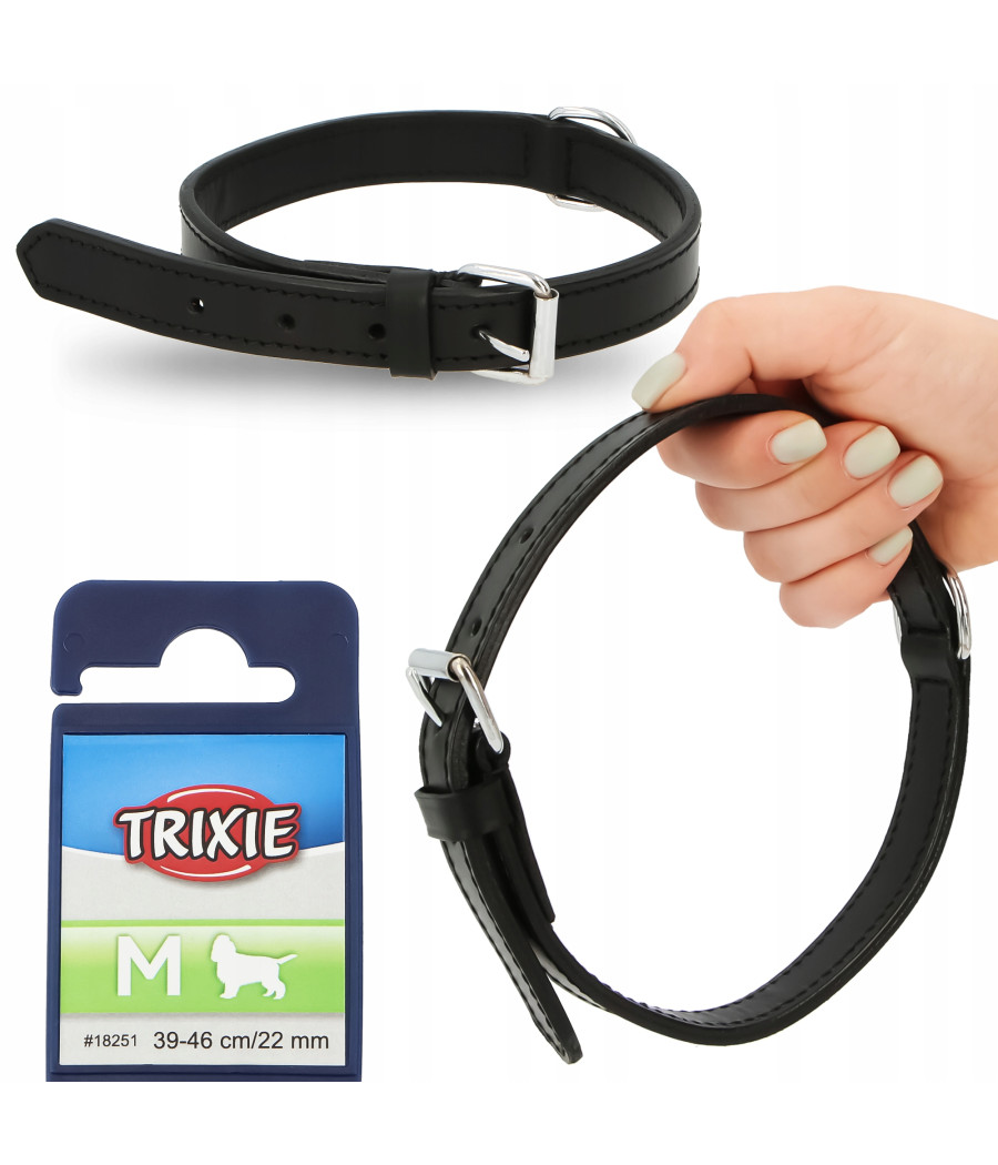 Obroża dla psa skórzana Trixie r. M 39 - 46 cm / 22 mm Obroża dla psa skórzana Trixie r. M 39 - 46 cm / 22 mm