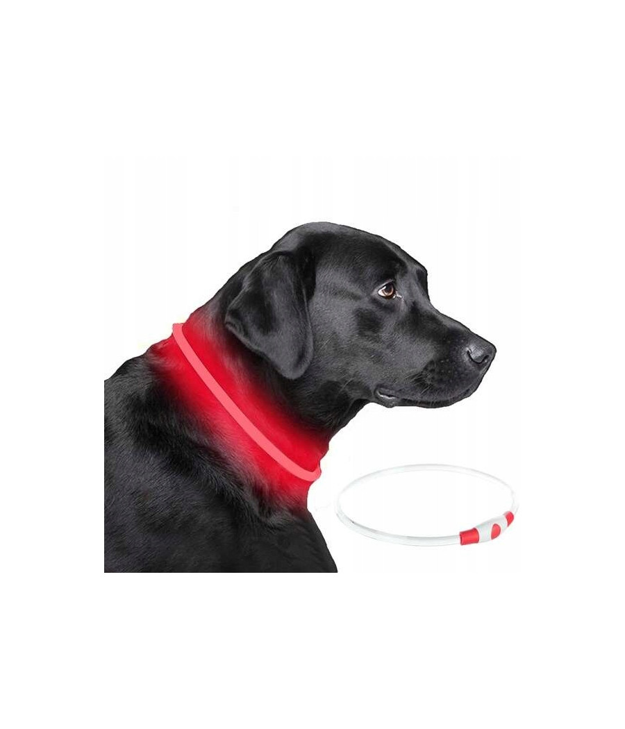 Obroża psa świecąca czerwona LED Trixie 40 cm S-M