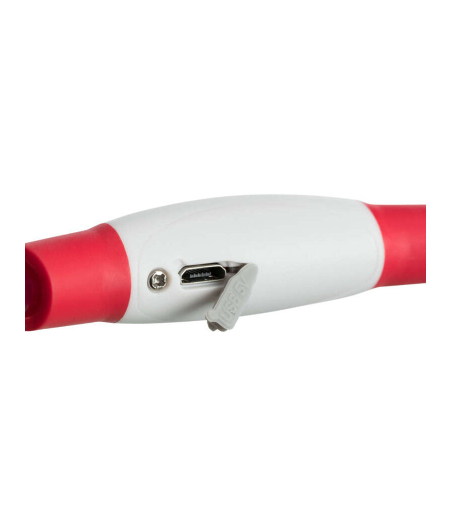 Obroża psa świecąca czerwona LED Trixie 40 cm S-M
