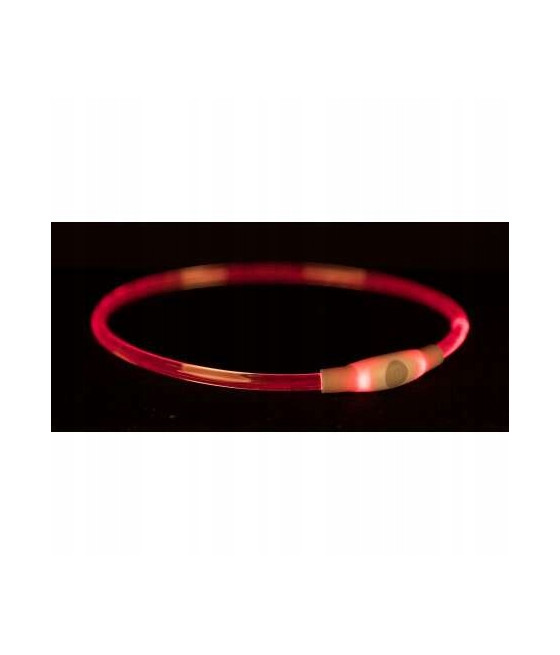 Obroża psa świecąca czerwona LED Trixie 40 cm S-M